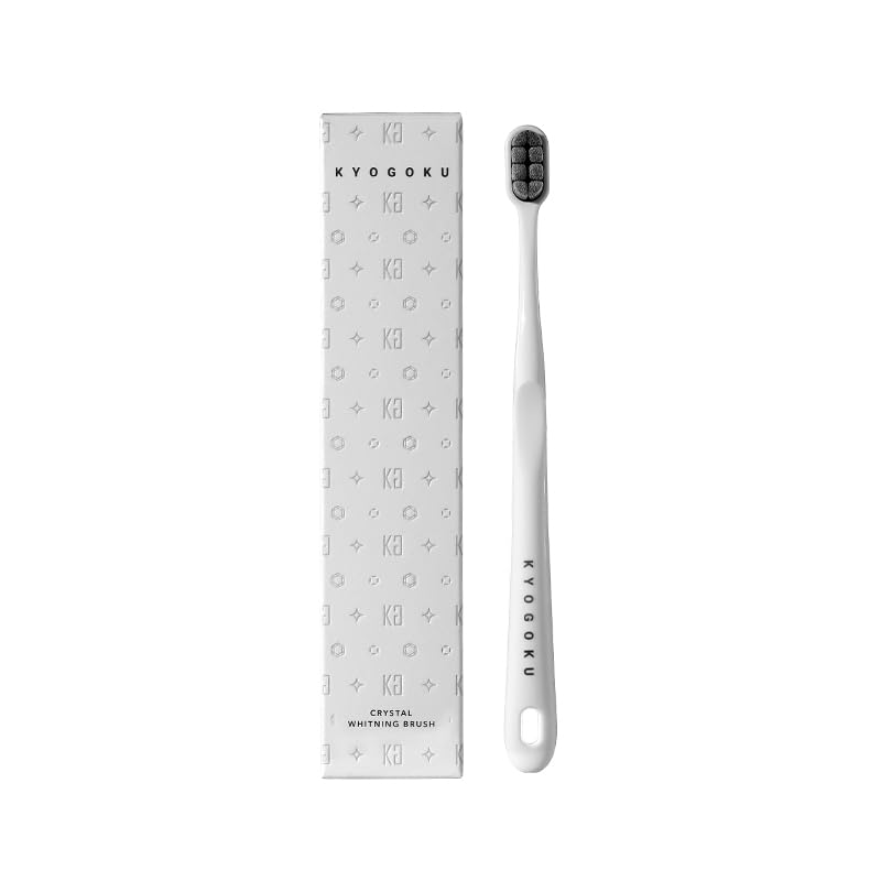 Kyogoku クリスタルホワイトニングブラシ 歯ブラシ 濃密毛 除菌 現役歯科医師監修 やわらかめ プレミアム 口臭ケア (美白歯ブラシ)